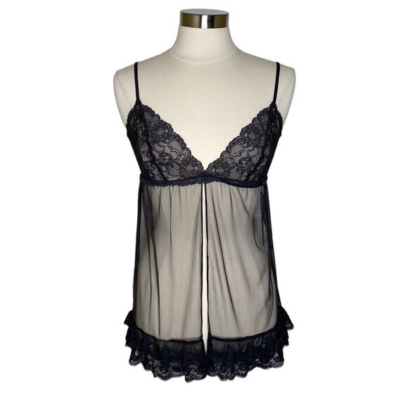 Victoria's Secret Vintage Y2K Sheer Lace Chemise Dress Size Medium Whimsygoth - Picture 1 of 11
